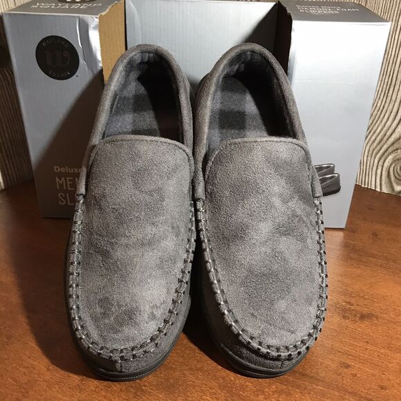 Wayland Square Slippers Deluxe Men's Memory Foam Size Small 6-7 Father's Day NEW - Picture 3 of 8